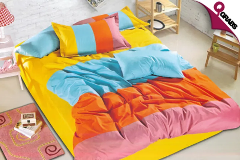 For QR219 Update Your Bedroom with a 6-Piece Bed Sheet Set - Choose from 10 Colorful Designs! (QR399 Value)